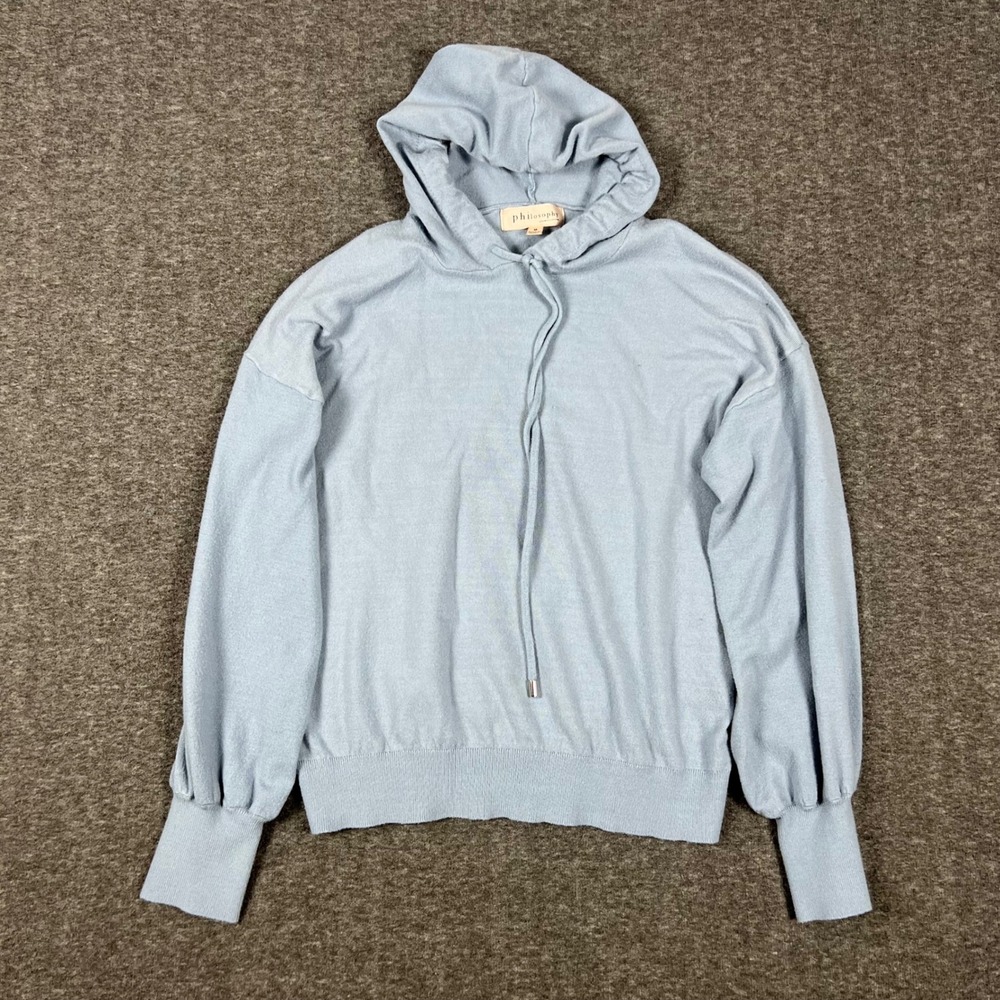 Philosophy Republic Clothing Hoodie Women Medium Blue Sweater